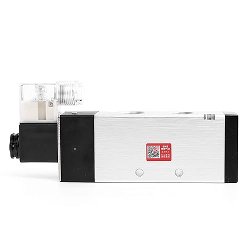 Miniatura 2 de SNS Válvula electromagnética eléctrica 52 puerto 12 NPT entrada sola bobina piloto 4V410-N15DC24V