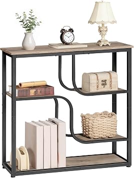 HOOBRO 29.5" Console Table, 5-Tier Narrow Entryway Table, Sofa Table