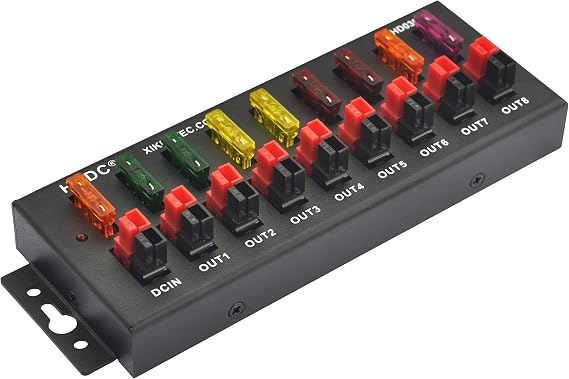 HCDC 1 in 8 Out 40Amp Connector Power Splitter Distributor Source Strip Module