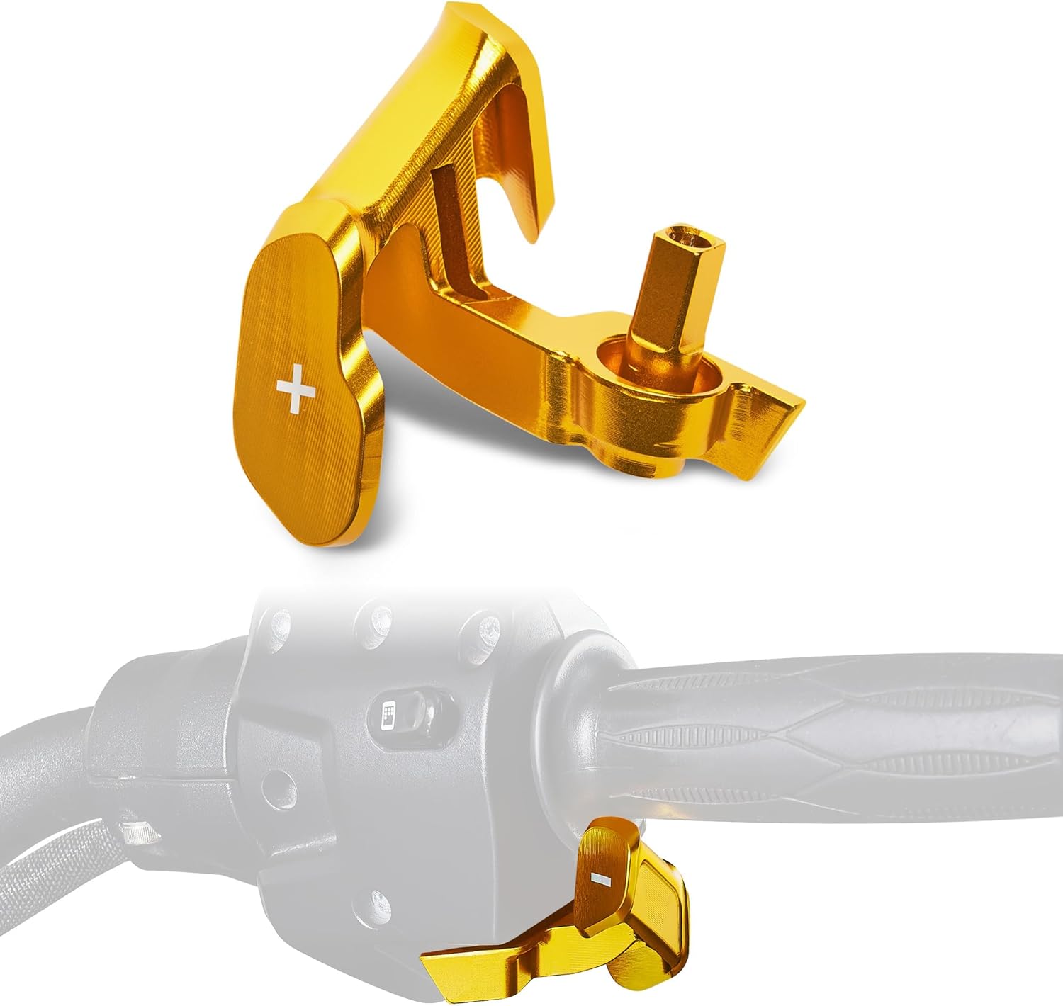 Aluminum Shift Paddles Thumb Throttle Lever & Touch Controller for Can-Am Spyder F3, RT, Canyon XT/Redrock 2025 (Red)