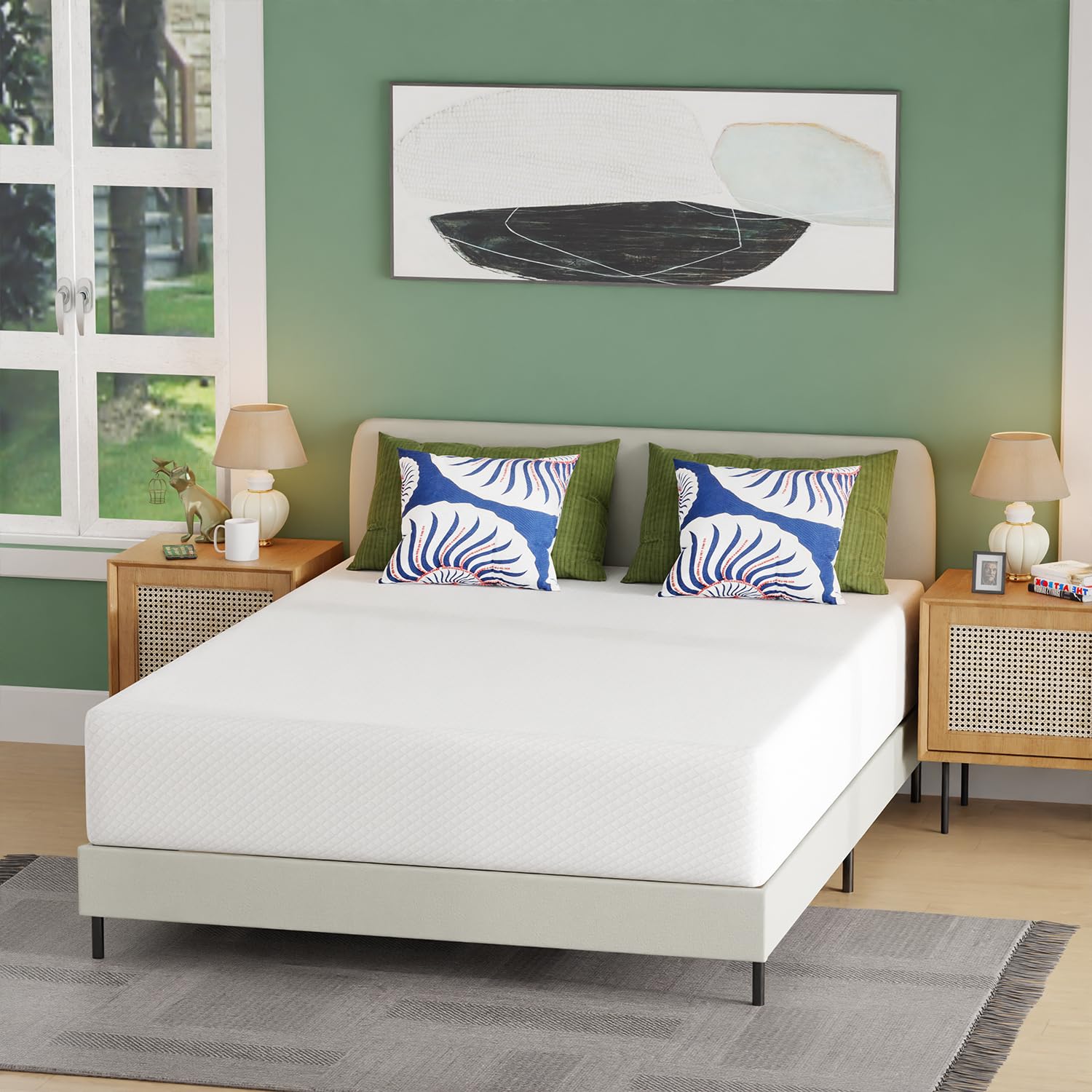 BestMassage 12 Inch Gel Memory Foam Mattress for Cool Sleep & Pressure Relief, Medium Firm Queen Mattress for Kids Adults, Bed-in-a-Box, CertiPUR-US Certified,White