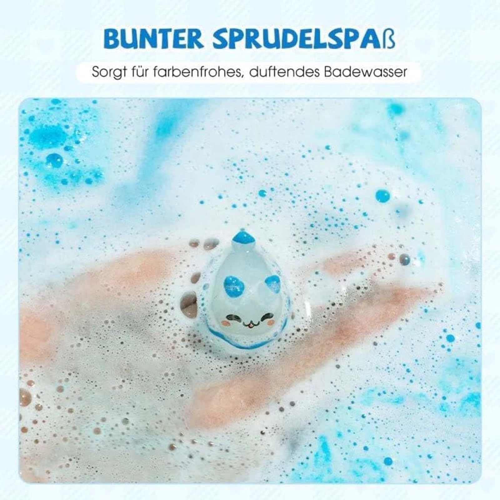 12-teiliges Badekugel-Set für Kinder, mit Überraschung, Geschenkset, Badebomben, Babes mit Überraschung, natürliches biologisches Spielzeug für Land und Meer