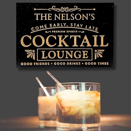 Miniatura 8 de Personalized Cocktail Bar Sign - Family Name Sign - Custom Bar Sign Decor - Personalized Bar Gifts - Personalized Cocktail Lounge Sign -