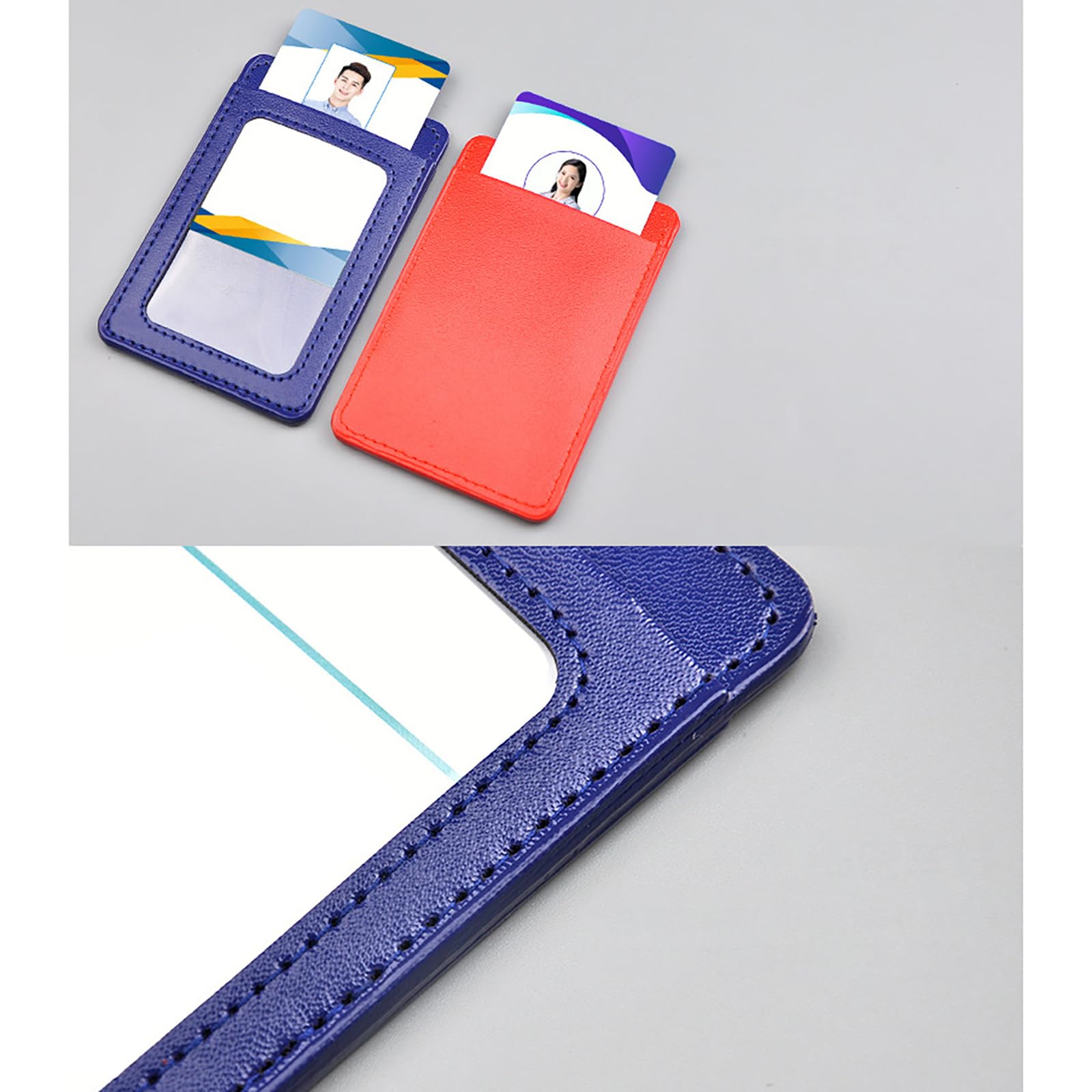 Amazon.co.jp: 両面 クリア IDカード ホルダー 透明 首掛け 2枚収納