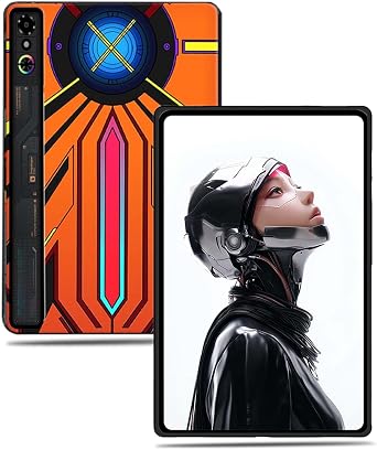 Case for REDMAGIC Astra Gaming Tablet 9.06inch,NOUKAJU Tablet Protection Case,Drop-Resistant,Anti-Scratch,Protection Cover for REDMAGIC AstraOrange-Mecha