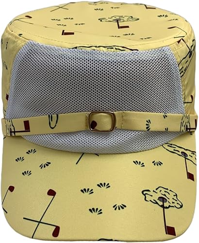 Miniatura 8 de Billy - Sombrero de golf amarillo Gorra estilo 90 con ala abatible Accesorio de disfraz de comedia clásica