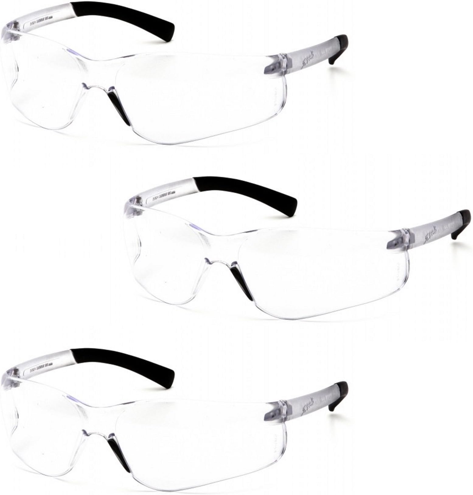 Ztek Bifocal Reader Safety Glasses with Clear Lens, S2510R15 (3 Pair) (+1.5 Lens)