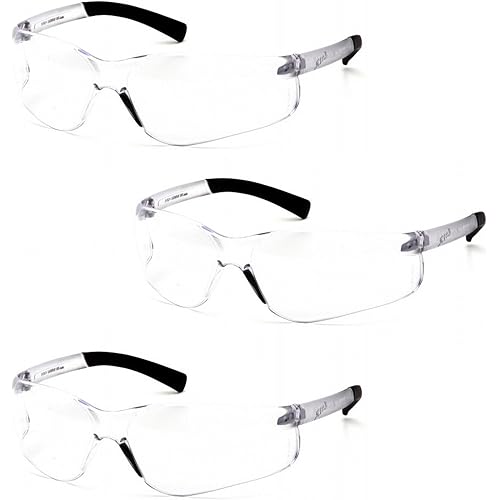 Pyramex Ztek Bifocal Reader Safety Glasses with Clear Lens S2510R20 (3 Pair) (+2.0 Lens)