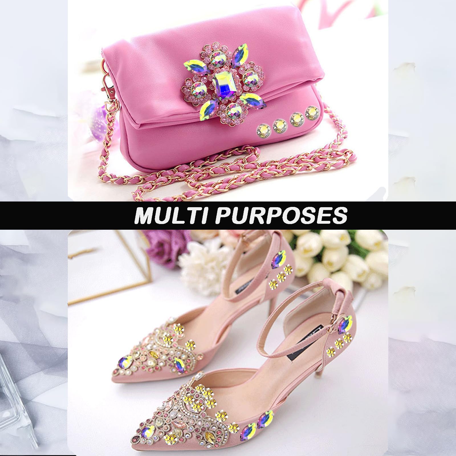 10 Pezzi, Perline Di Cristallo Di Vetro Da Cucire Di Colore Rosso - Foto 11