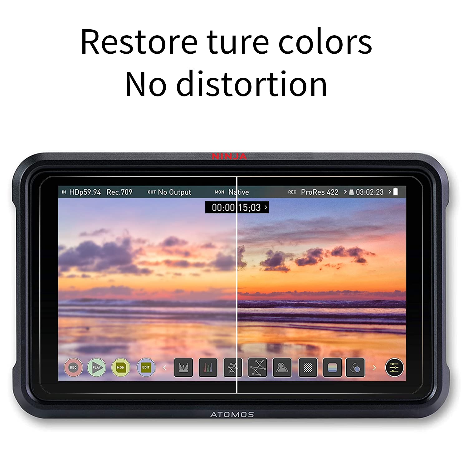 BROTECT Film Protecteur Verre 9H Pour Atomos Shinobi 2