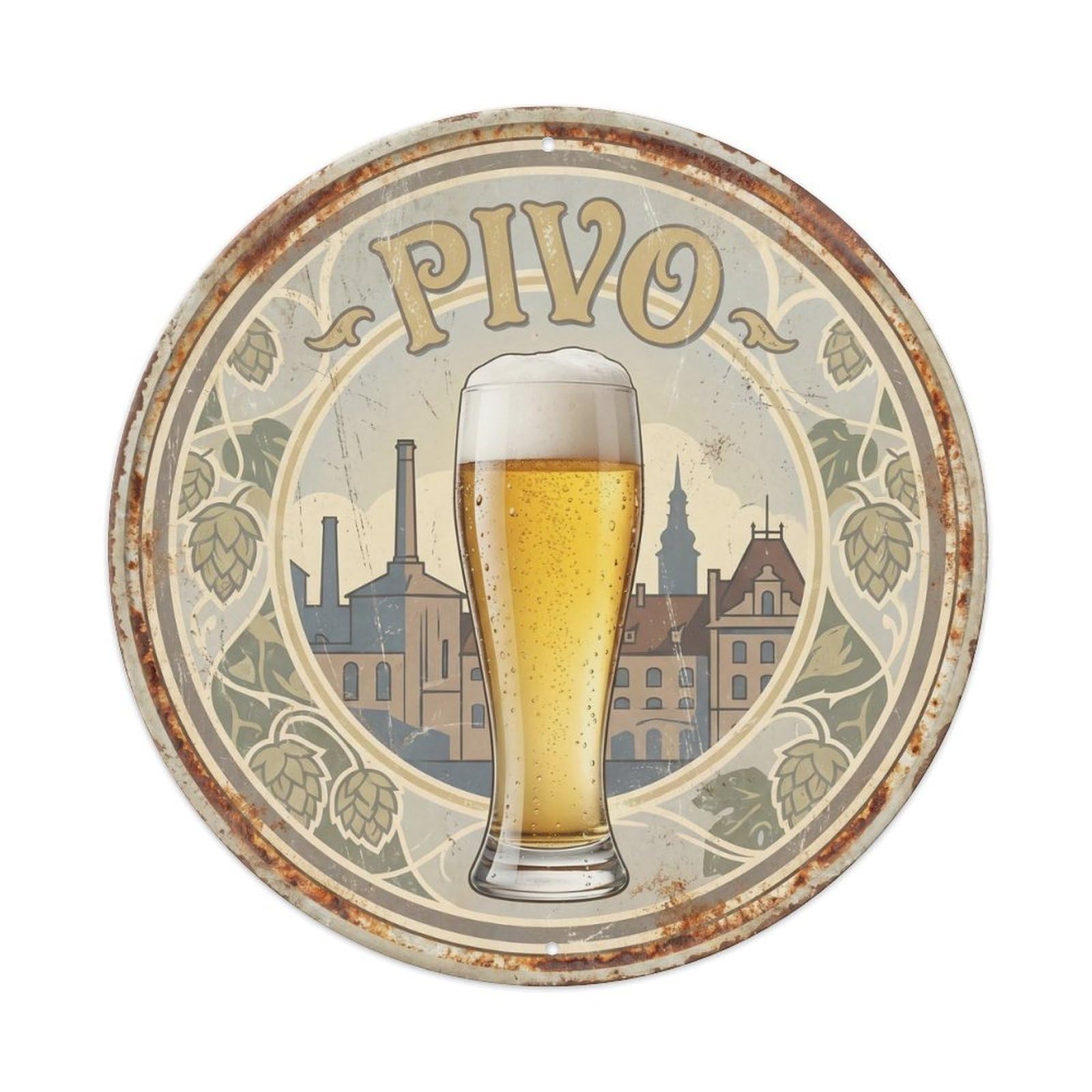 Czech Beer Drink Culture Pub Brewery Market Travel Metal Tin Sign