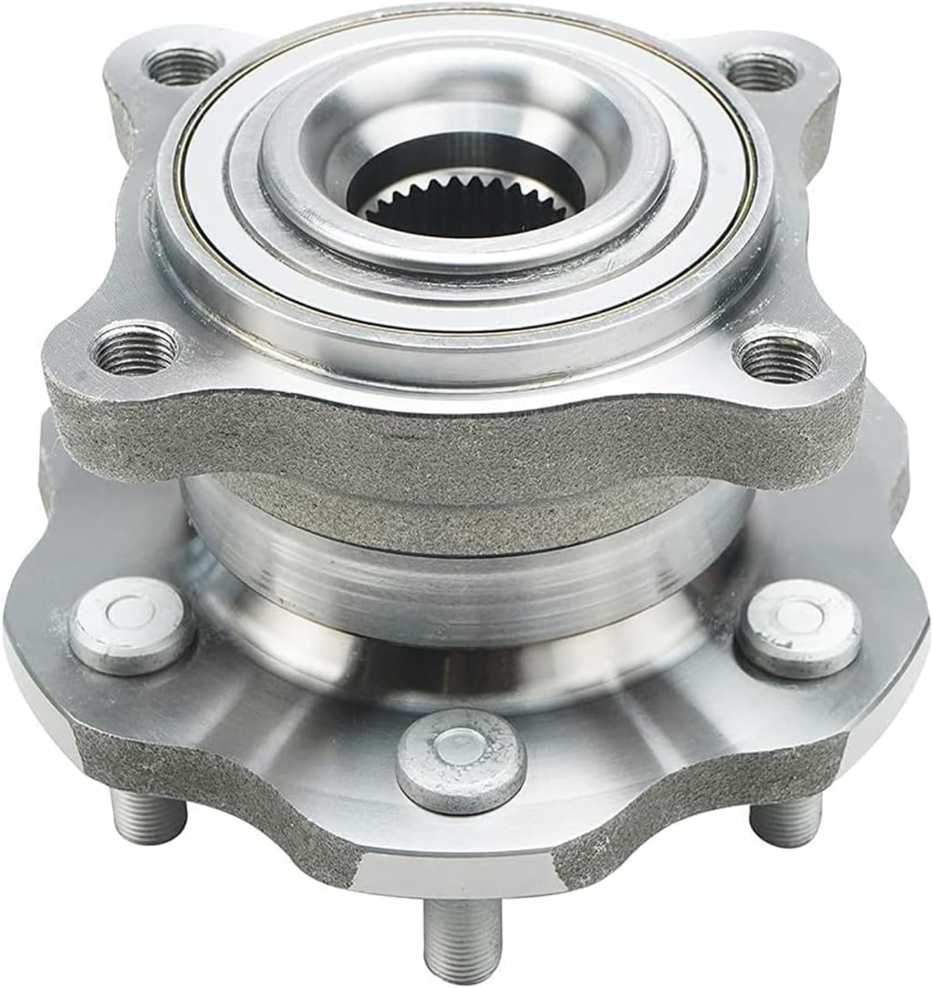 Detroit Axle - 4WD 4pc Wheel Bearing Hub Assembly for Nissan Frontier 2005-2019, 6 Lugs w/ABS, 4 Front and Rear Wheel Bearing and Hubs 2005 2006 2007 2008 2009 2010 2011 2012 Replacement 515065 541003