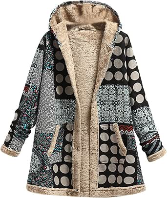 Nirovien Women's Colorblock Fuzzy Fleece Jacket - Shawl Collar Sherpa Coat With Pockets