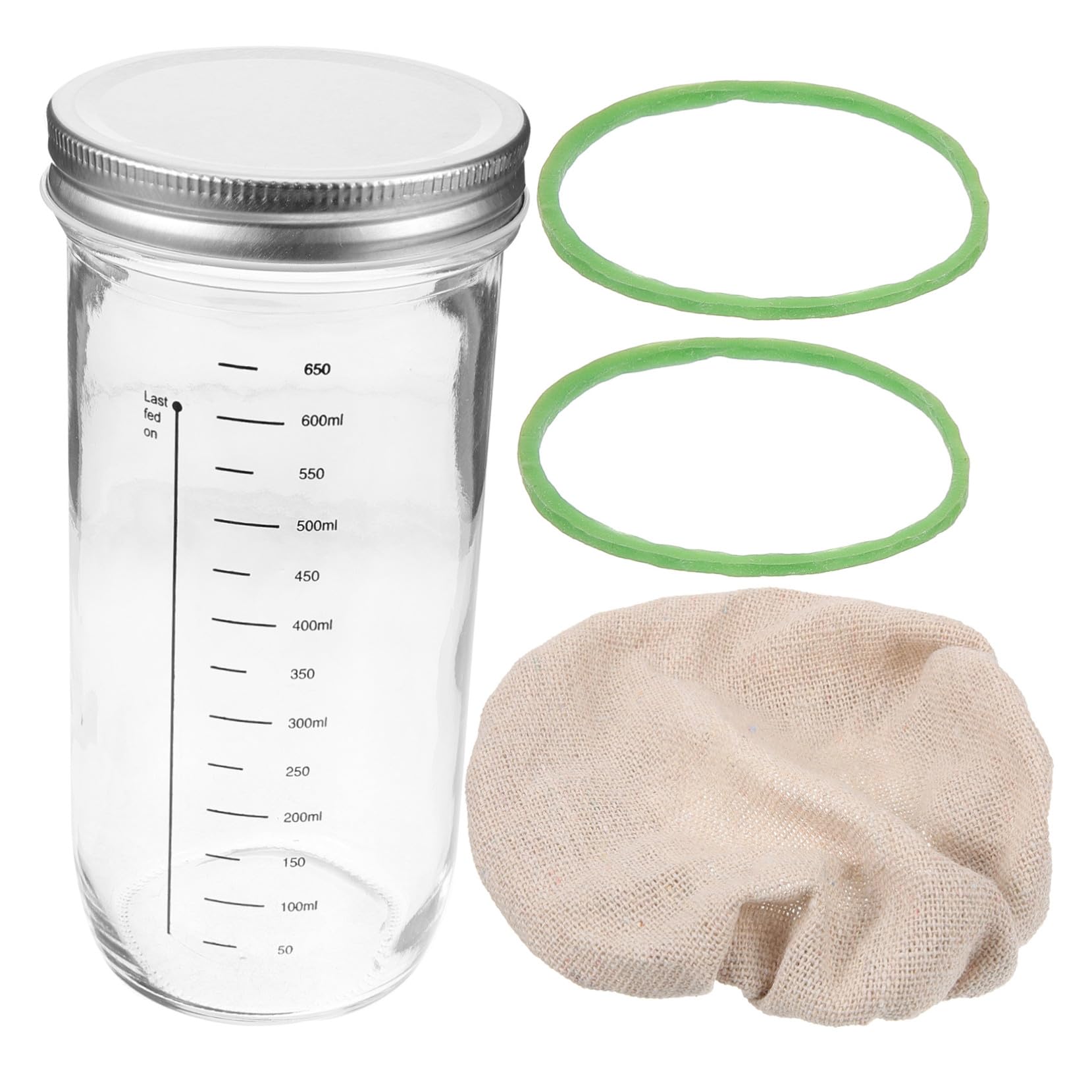 Pot en verre hermétique de 730 ml durable pour la fermentation de la pâte