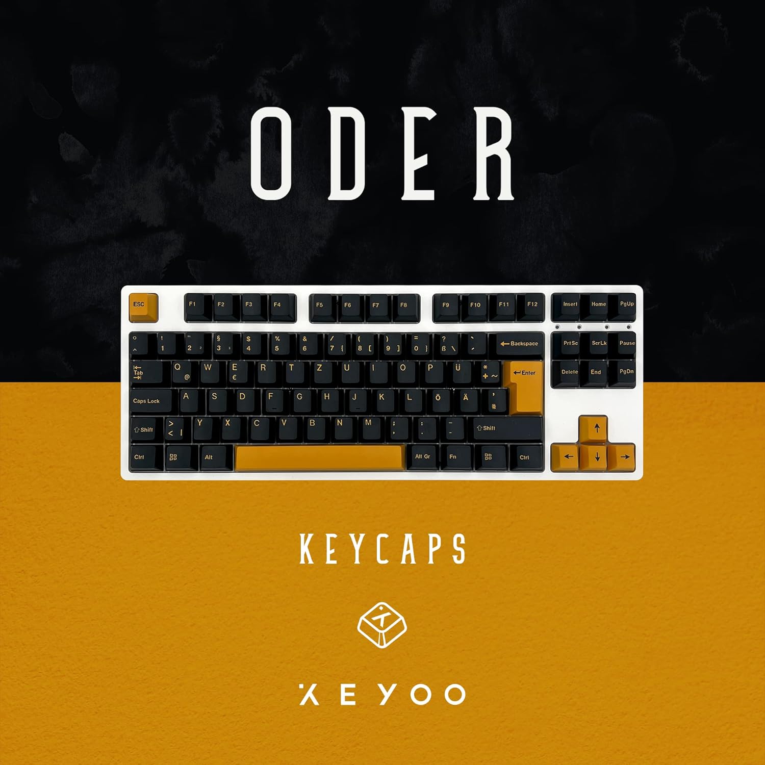 Keyoo Keyboards Keycaps Oder | PBT Dye Sublimation - ISO de-Layout für mechanische Tastaturen |
