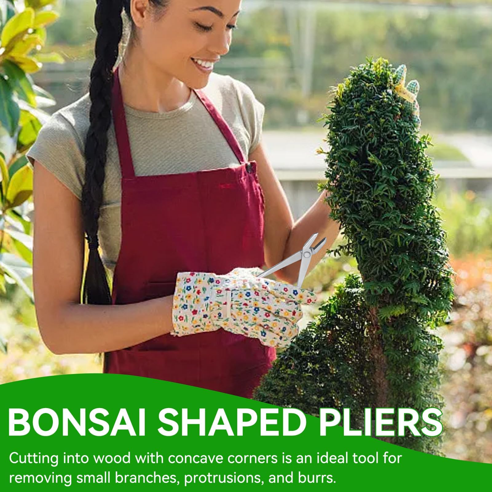 Coupe-bonsaï concave, Pince à bonsaï en métal, pince Jin robuste en acier inoxydable, poignée ergonomique, coupe-bonsaï, économie de travail, cisaille à bonsaï pour outil de jardinage