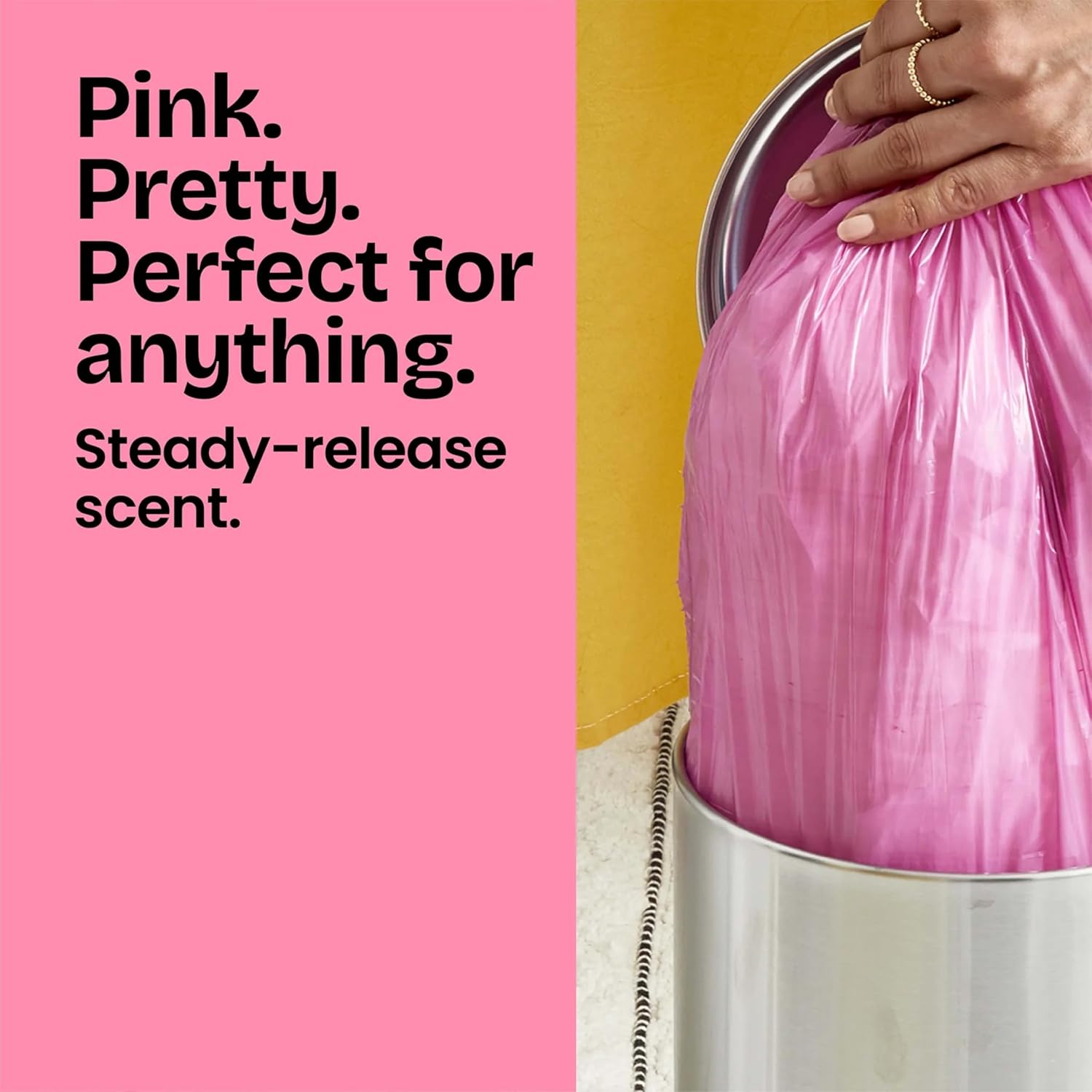 Glad Small Trash Bags 4 Gallon, Febreze Cherry Blossom Garbage Bags, Odor Resistant with Drawstring, 80 Count