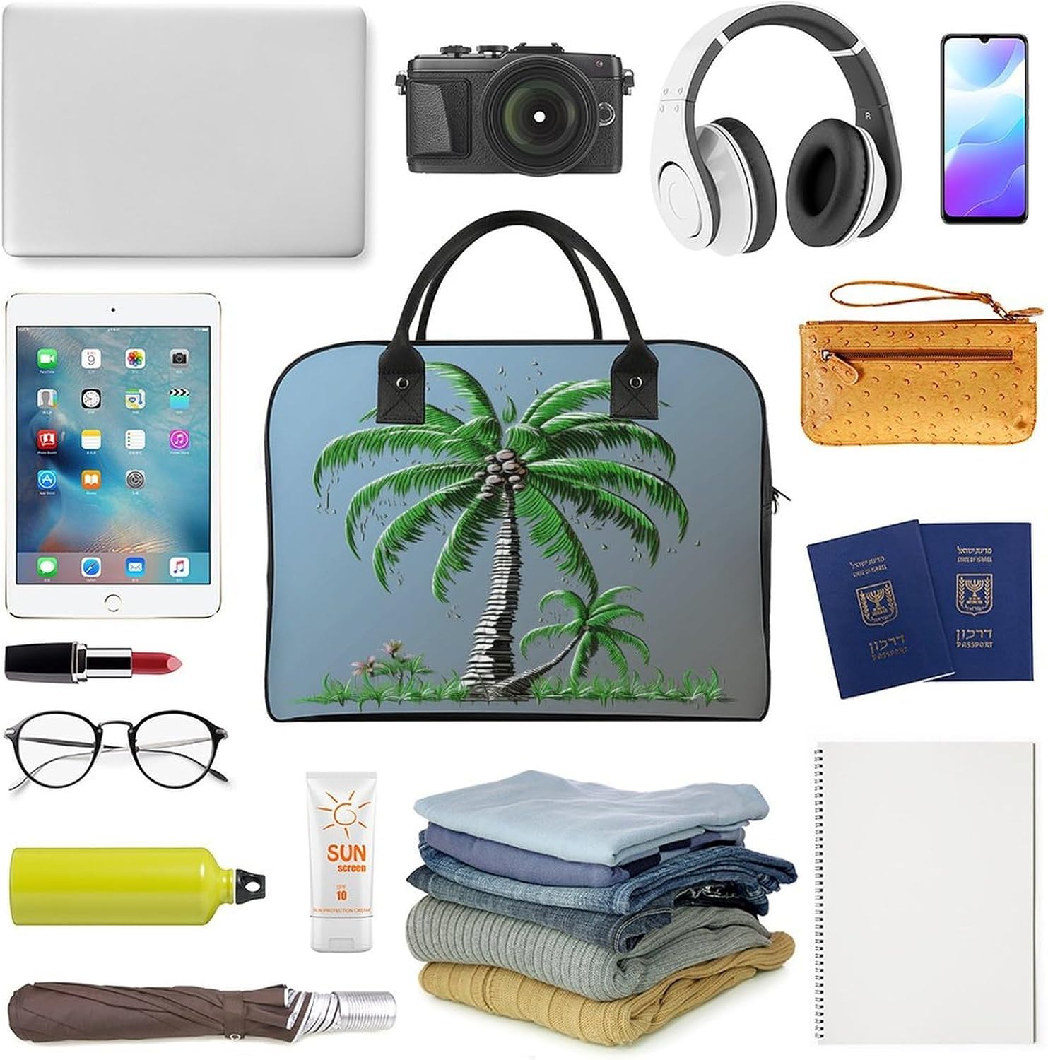 Coconut Tree Laptop Bag with Shoulder Strap image 5