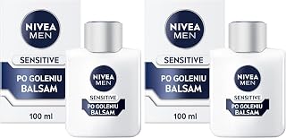 Nivea Men Sensitive – łagodzący balsam po goleniu dla mężczyzn 100 ml (Paquete de 2)