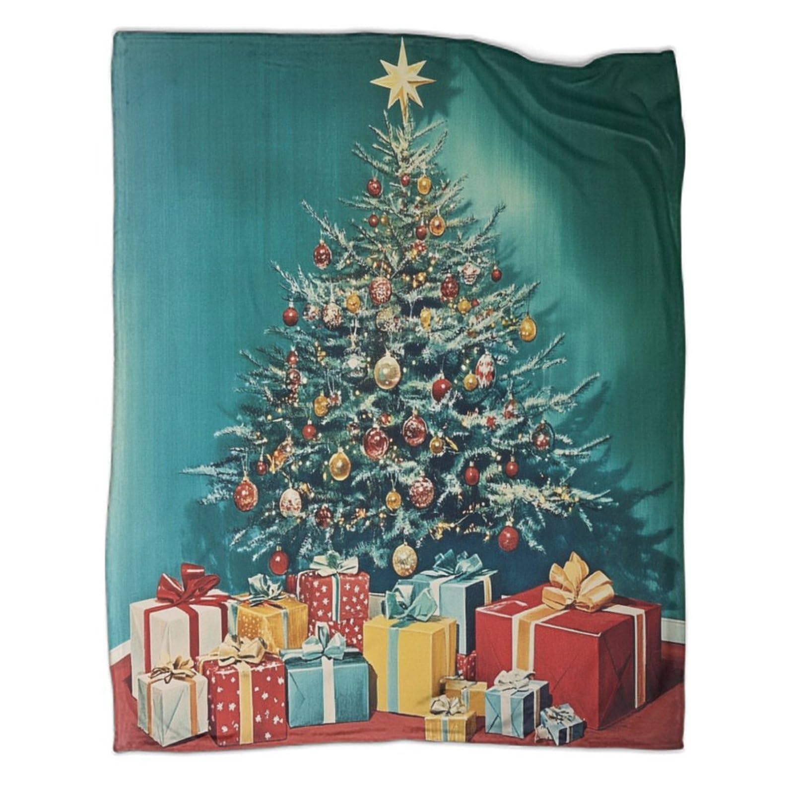 Couverture polaire Noël flanelle contre le froid plaid doux élan