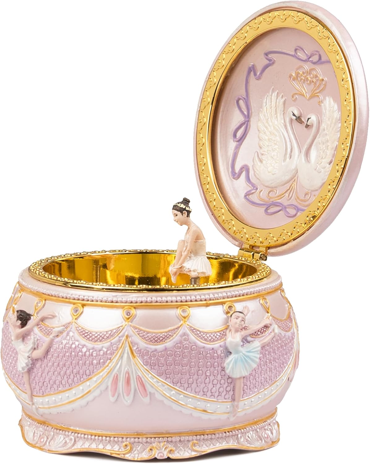 Ballet Music Box for Girls - Rotate Ballerina Musical Box with Lights 18-Note Musical Gifts for Granddaughter Girlfriend Wife Anniversary Birthday Christmas Play Swan Lake - Image 8