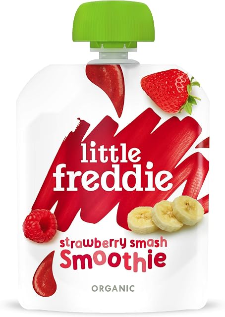 Little Freddie Organic Baby Food - Stage 1 (from 6 Months), Strawberry Smash Smoothie , 1080 gram