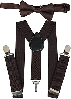 Elástico 2,5 cm, ancho con correa y pajarita preanudada, 9 cm, para niños de 1 a 9 años, 3 clips, longitud ajustable, 60 cm