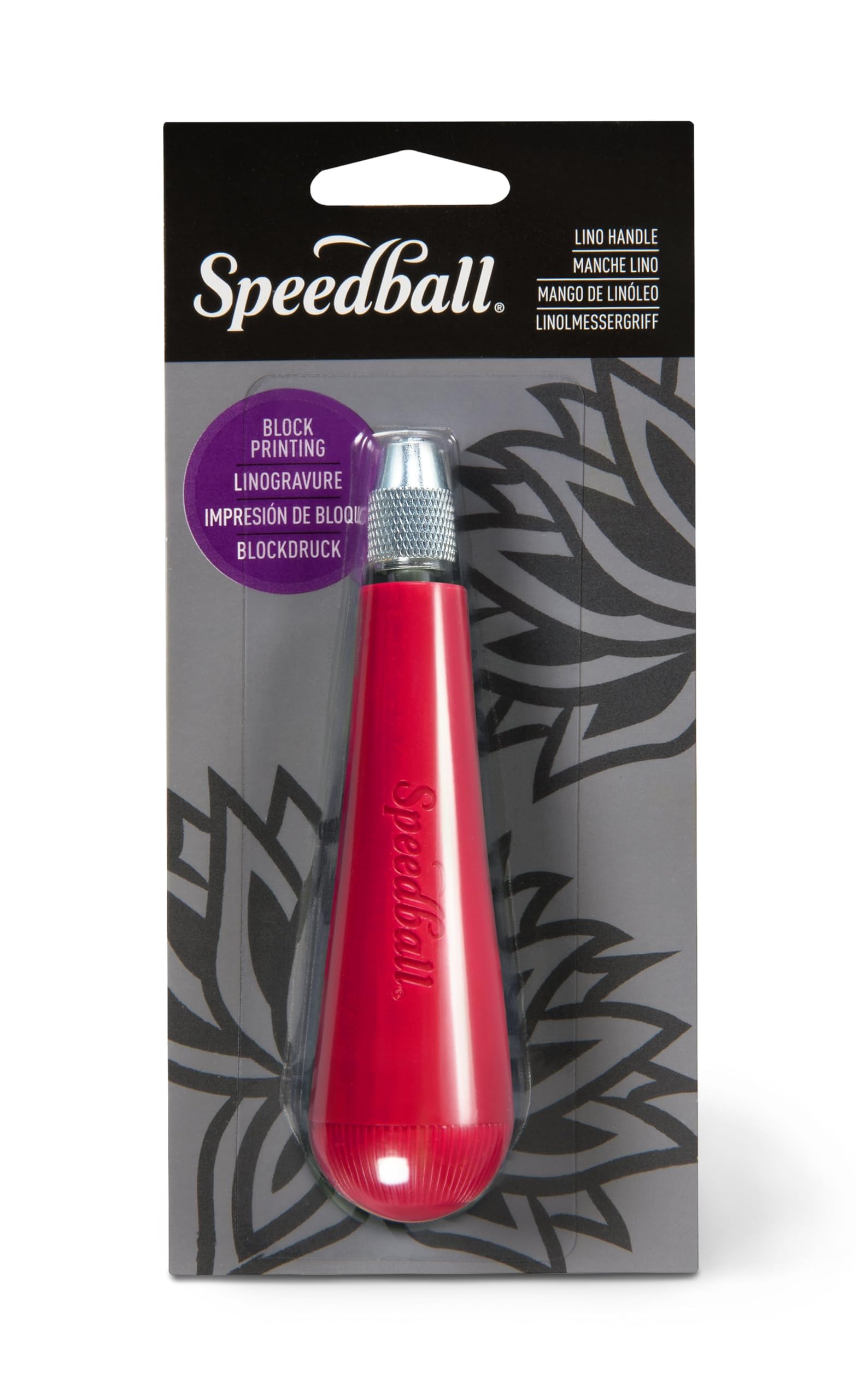 Speedball Multicolor Lino Handle, Carded, For Block Printing, Carving, Red, For Art, Craft, Printmaking, Home, Block Printers, Studio, Artists, Stamping, Linoleum, Graphics