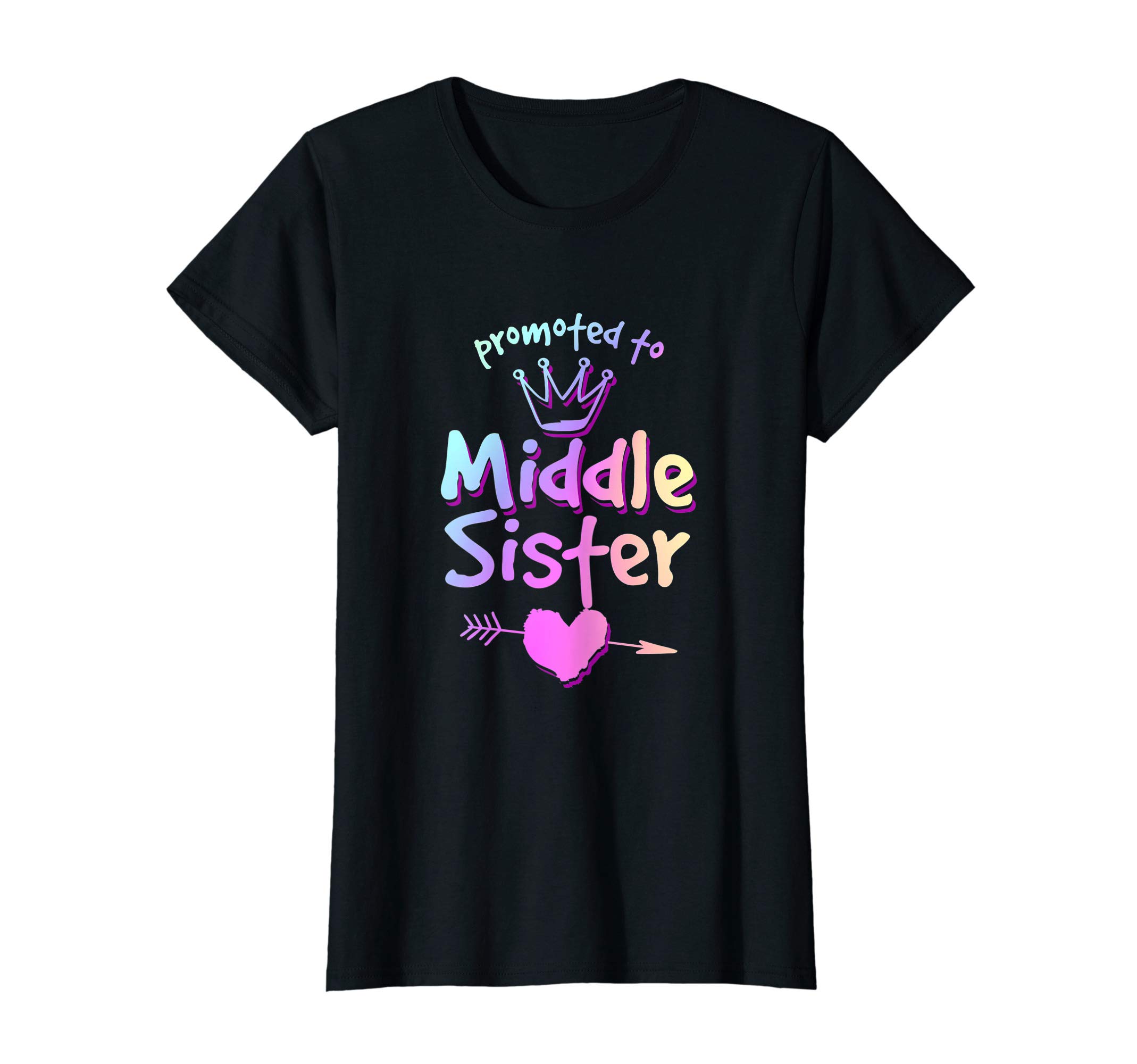 J.Bergsonn: Promoted To Middle Sister"Zur Mitteren Schwester bebring" - Baby announcement T-Shirt
