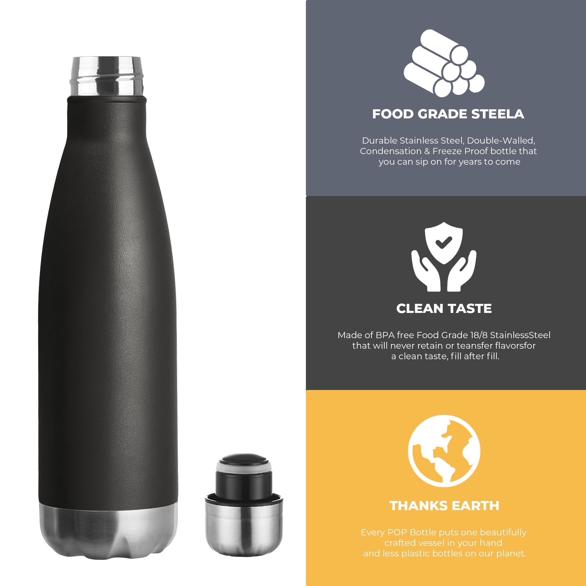 Snapklik.com : MEWAY 17oz Sport Water Bottle Vacuum Insulated Stainless ...