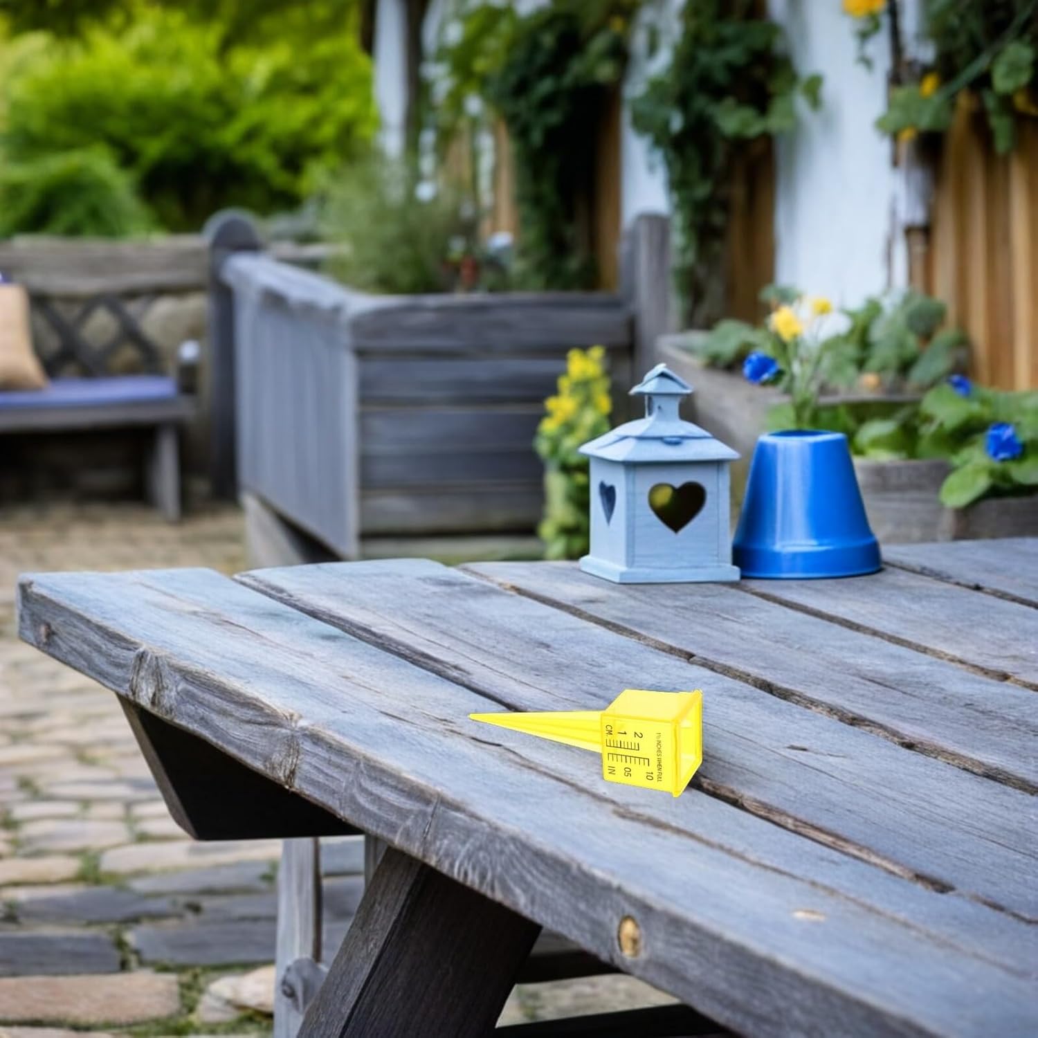 DOITOOL 20pcs 1.5 Inch Lawn Rain Gauges for Garden and Yard Outdoor Water Measuring Tool with Plastic Sprinkler Tubes for Patio Rainfall Monitoring