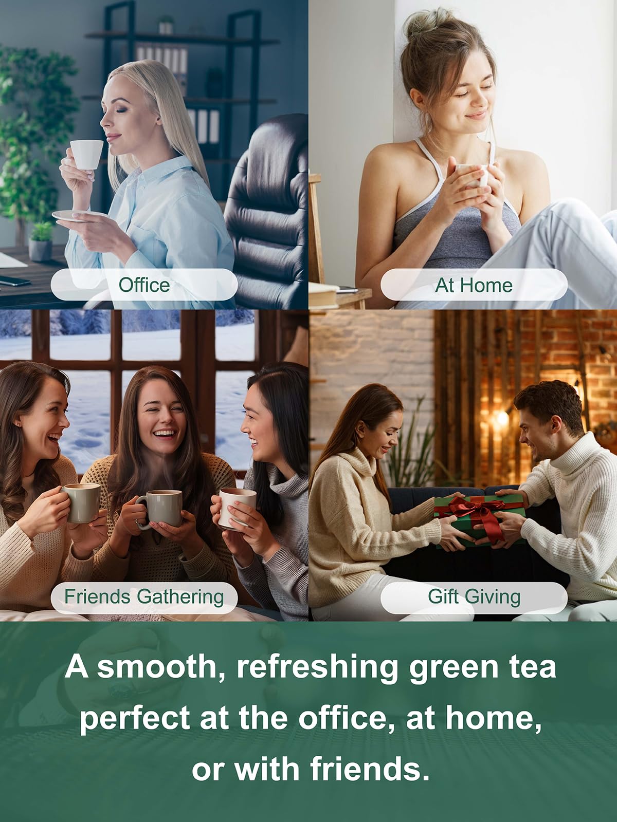 TeeLux Green Tea Bags, Pure Green Tea, Super Antioxidant, Caffeinated 100ct — Amazon image 7