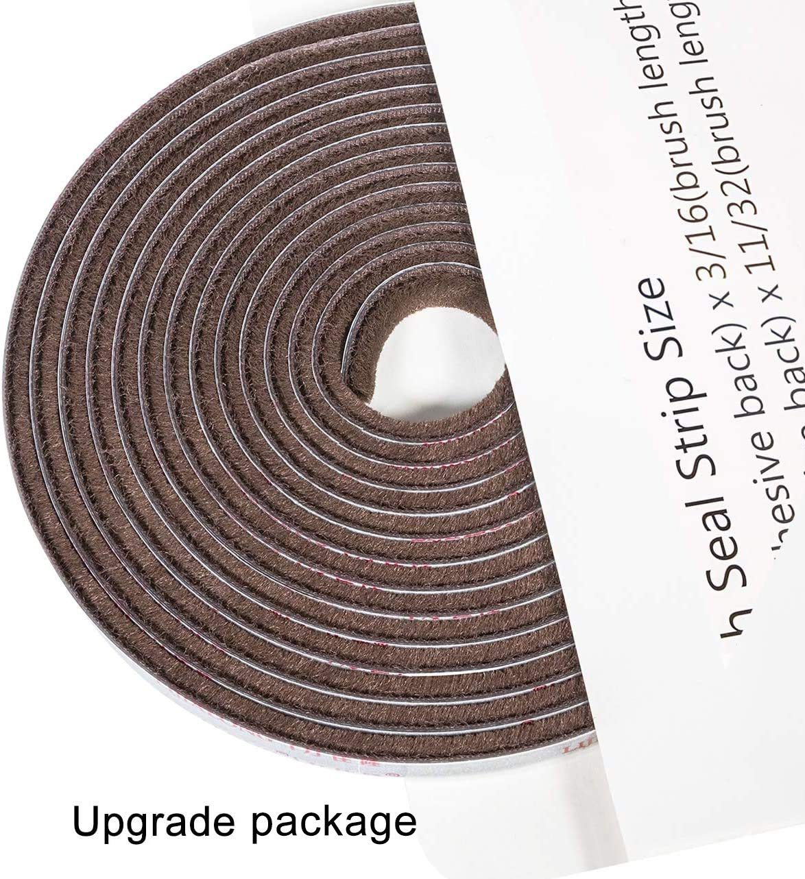 Weather Stripping for Windows, 11/32 inch x 3/16 inch x 16 Ft Brown