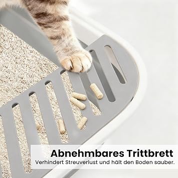 Large Cat Litter Tray Flat Entry Foldable Cat Litter Tray Low Entry