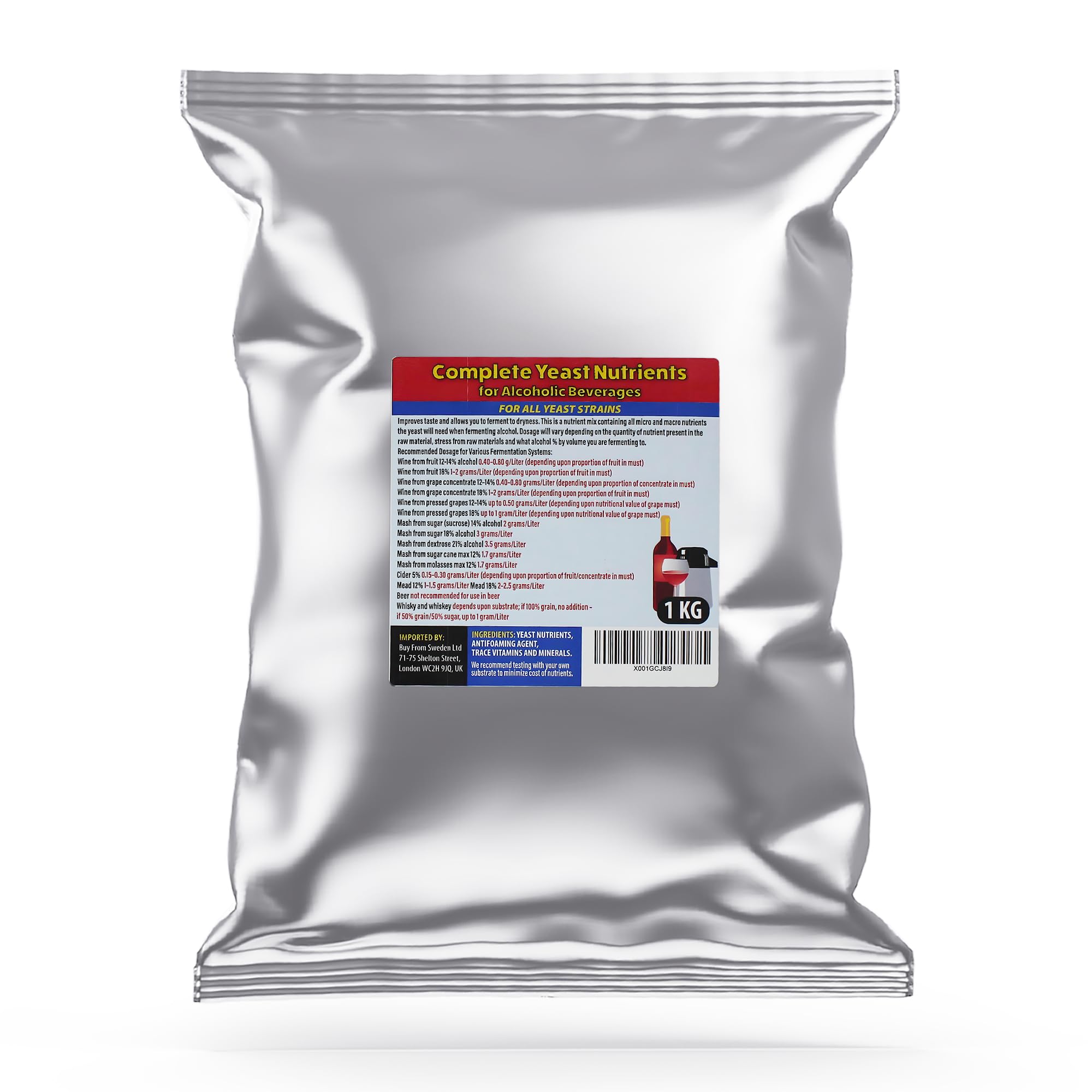 Alcomat Universal Hefe HAT 17 + Nährstof Nutri Mono Brennhefe Weinhefe 2pack SET