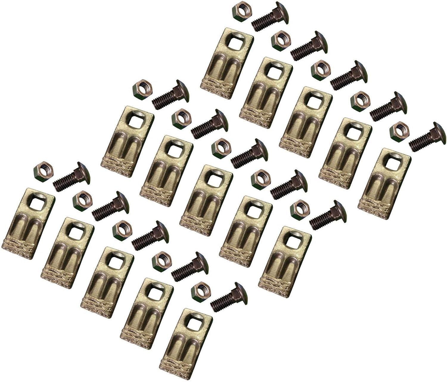 15 - Square Hole Replacement Hardfaced Auger Teeth w/Hardware - BC58F-HF-I