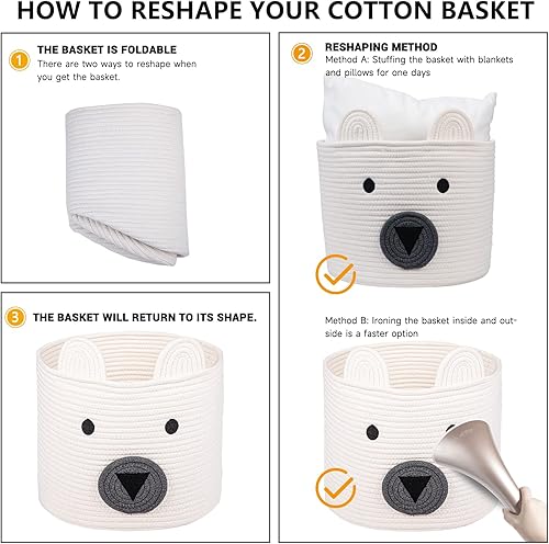 Miniatura 3 de AXHOP Caja de juguetes de almacenamiento de juguetes de 13 x 13 pulgadas para niños, estantes, organización. Organizadores y almacenamiento de