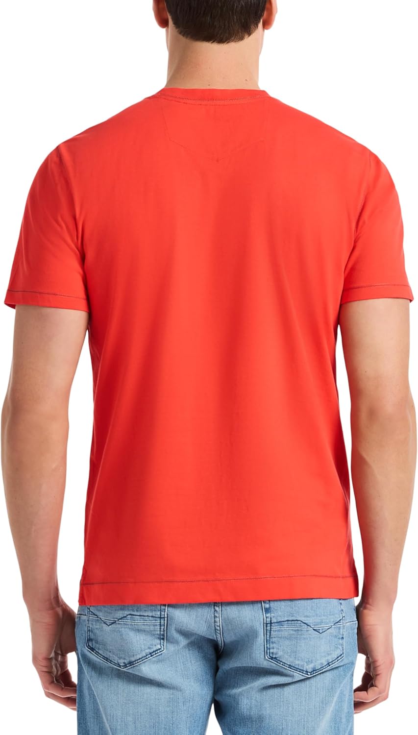 Robert Graham Men's Damien Short-Sleeve, V-Neck Top with Colorful Seams, Comfortable Fit & Richly Detailed for Wear - Image 3