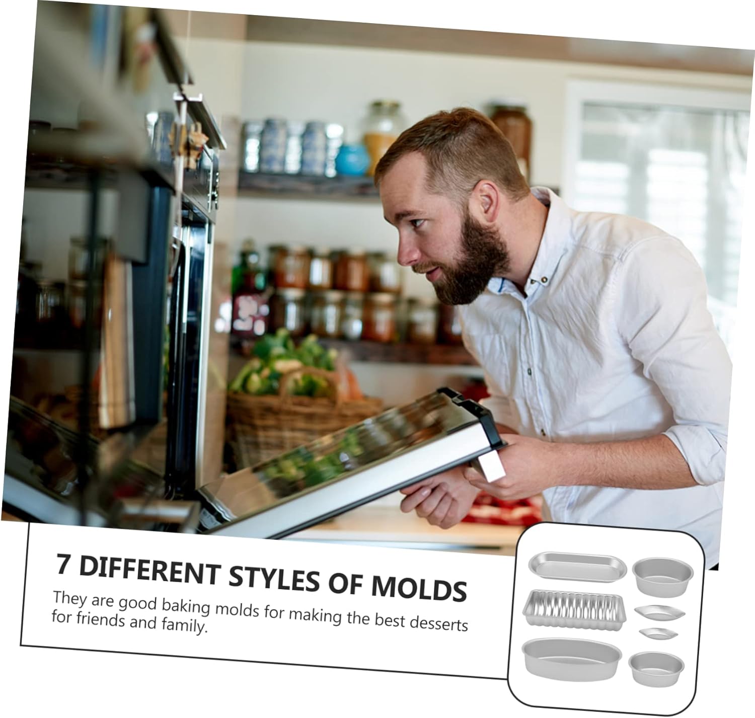 Cabilock 14pcs Hot Dog Cheese Cake Mold Nonstick Baking Mold for Pudding Cakes and Desserts Easy Release for Home Baking and Treats