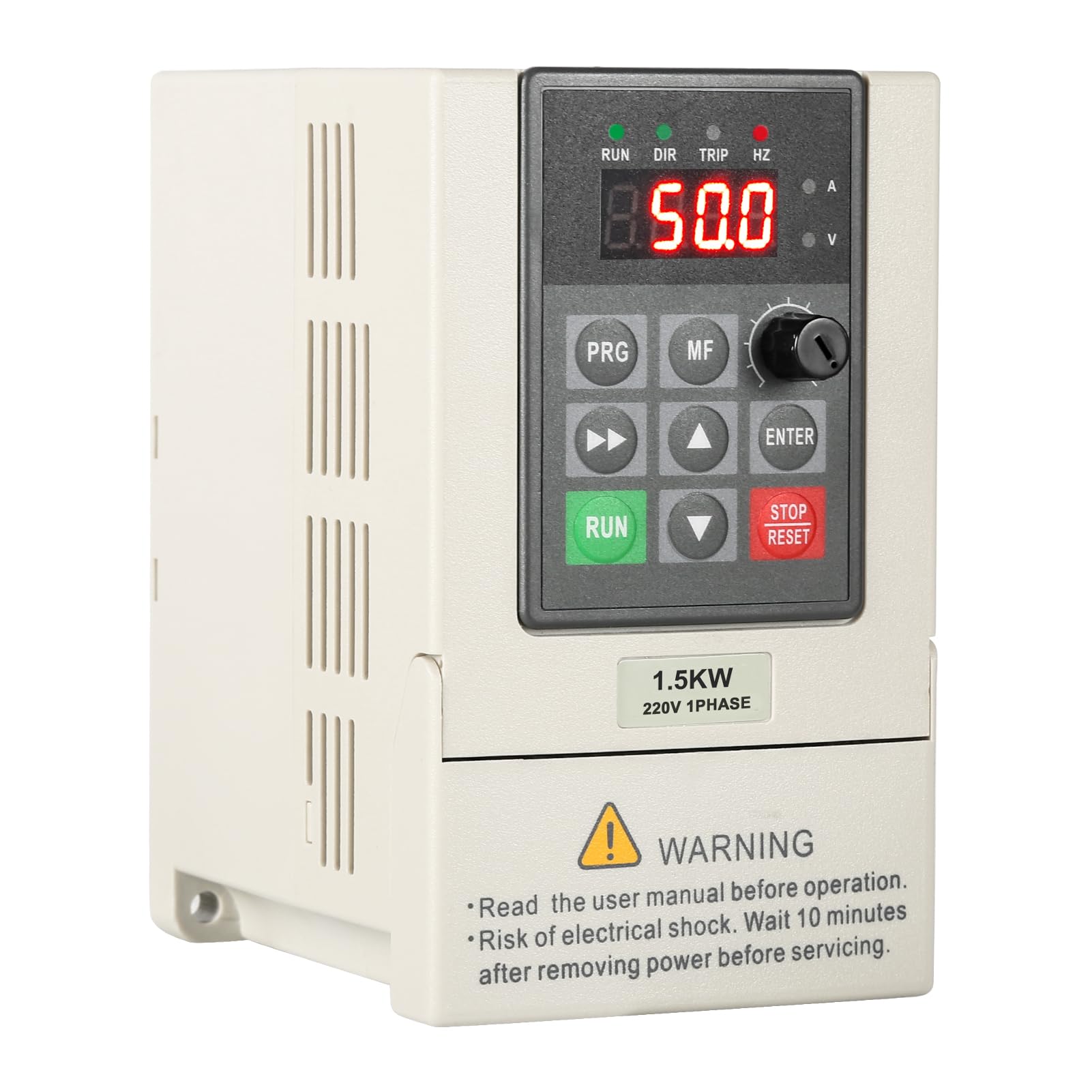 Control de velocidad del motor VFD, entrada monofásica de 220 V, Salida Trifásica de 380 V, Convertidor de Frecuencia de 1,5 kW Convertidor de Frecuencia CNC, con Cable Alargador de 2 m