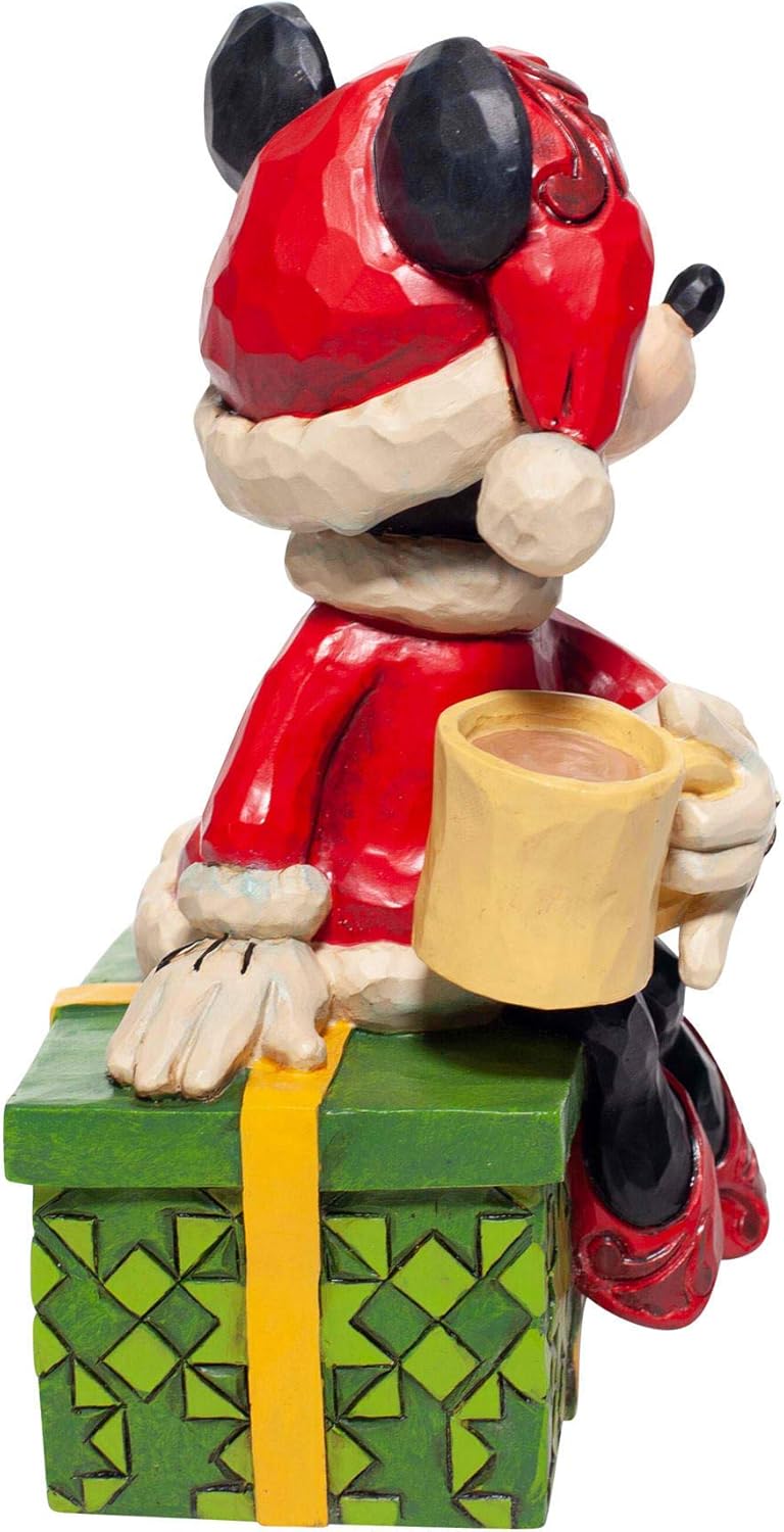 Enesco Jim Shore Disney Traditions Santa Minnie Mouse with Hot Chocolate Figurine, 6.1 Inch, Multicolor : Home & Kitchen