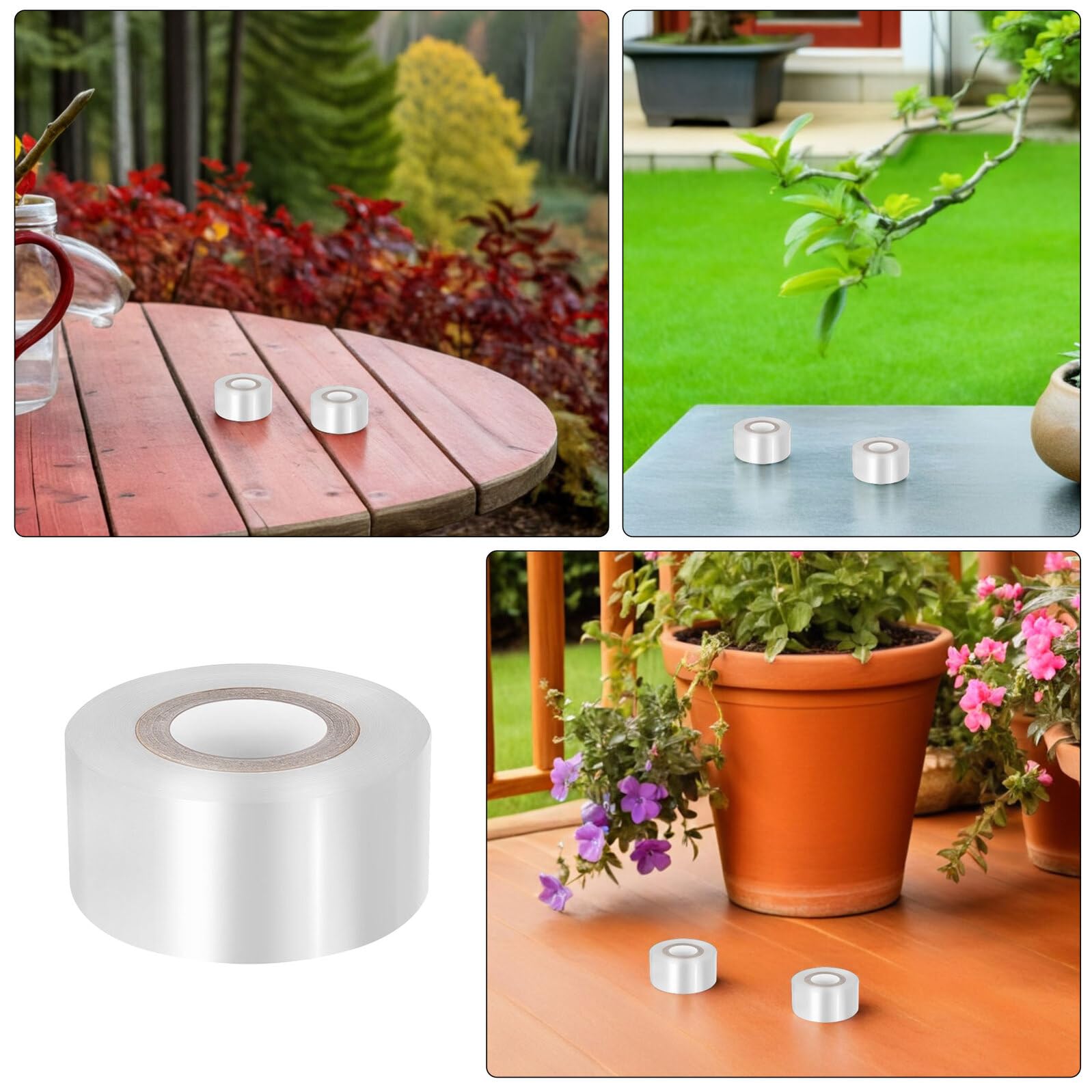 Alasum 10 Rollen Veredelungsband für Obstbäume Dehnbare Transparente PE Veredelungsfolie 3cm X 120m – Wasserfestes Pflanzenreparaturband für Gartenbau und Baumschulen