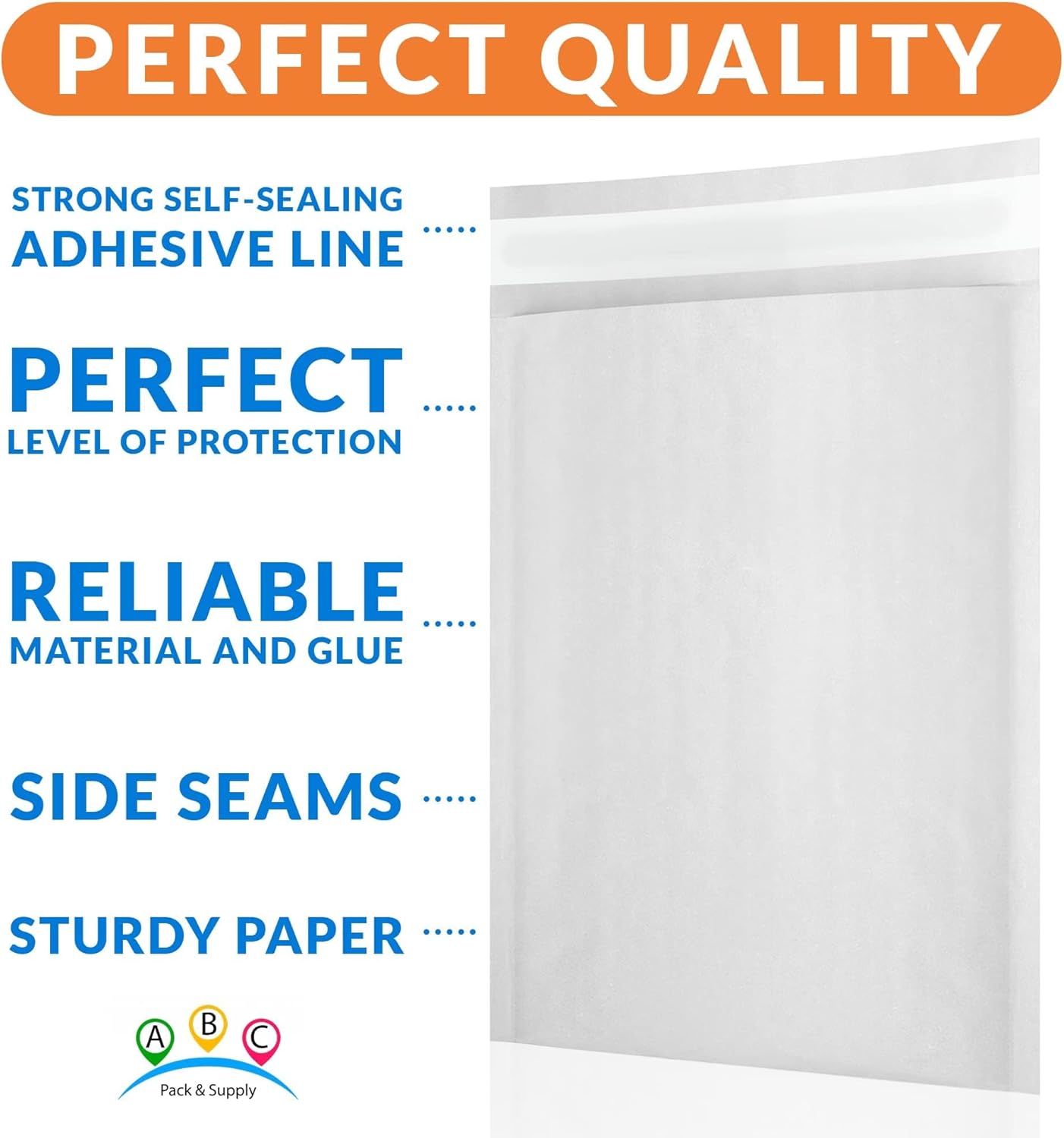 ABC PACK & SUPPLY Kraft Bubble Mailer, 6.5 x 9 Inches, White Padded Envelopes Self Seal, Tear Resistant, 600 Pack, Paper Shipping Envelopes