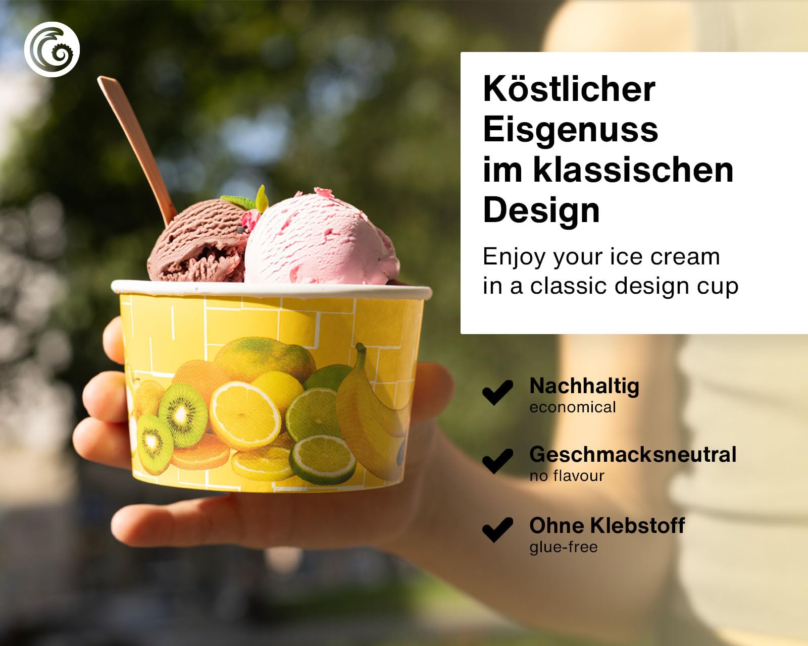 Octopus 200x coppe gelato di carta 260 ml