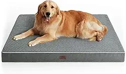 Cama para cães extragrande, cama ortopédica grande para cães GG, capa lavável e impermeável, tapete grande de pelúcia para animais de estimação, camas de espuma de ovo