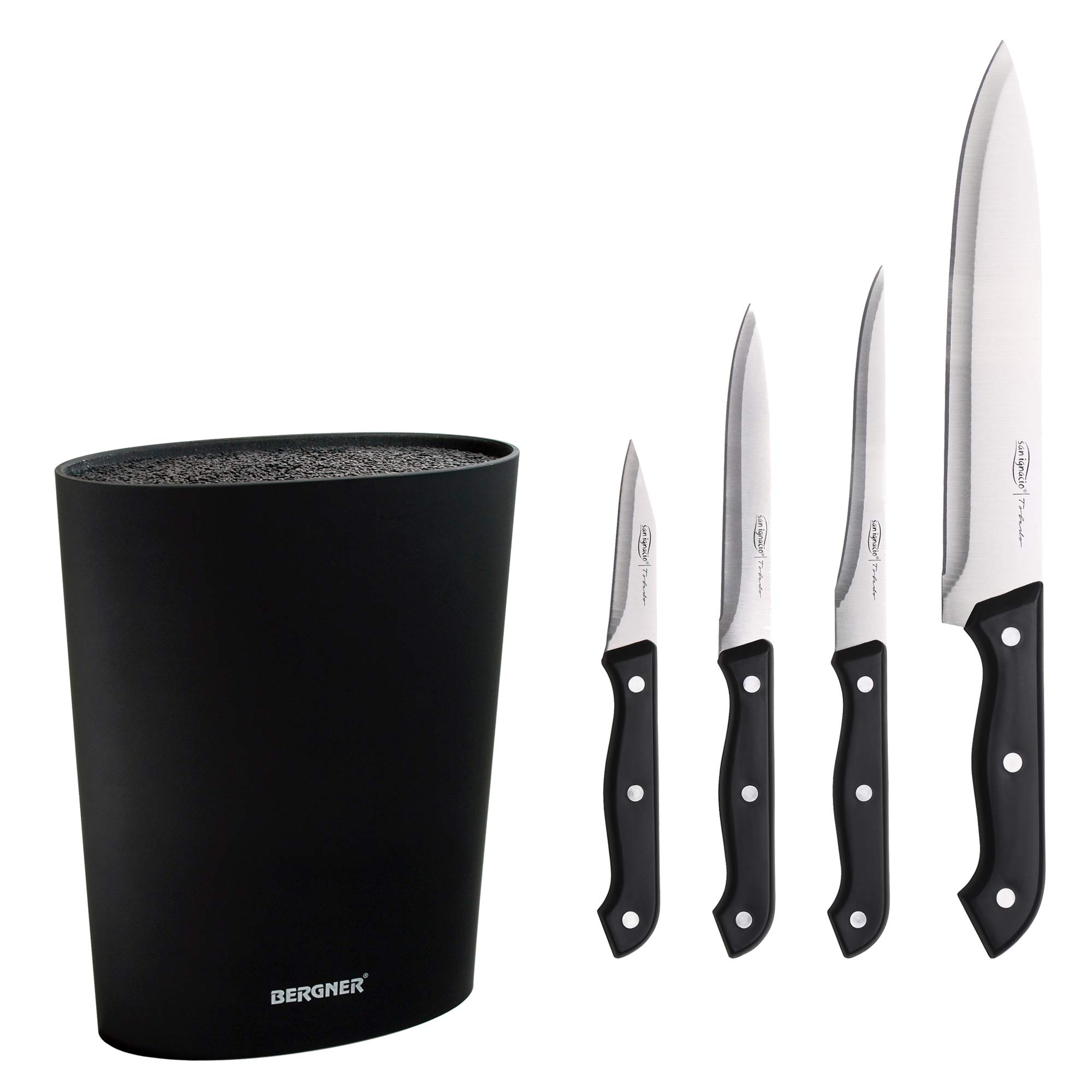 San Ignacio PK1485 Set Cuchillos de Cocina + Tacoma, Acero Inoxidable 18/8