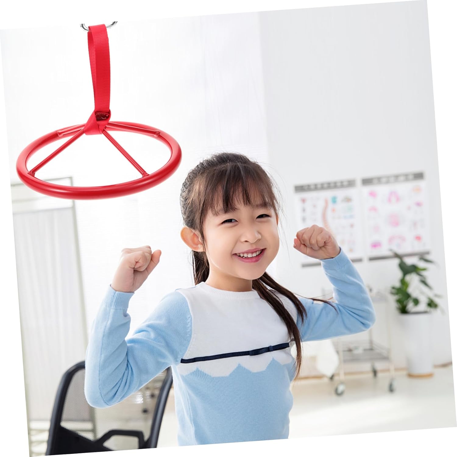 YARNOW Sturdy Boys and Girls Gymnastics Ring Arm Strength Training Discs for Boys and Girls Workout Tools Fitness Rings Gymnastics Equipment