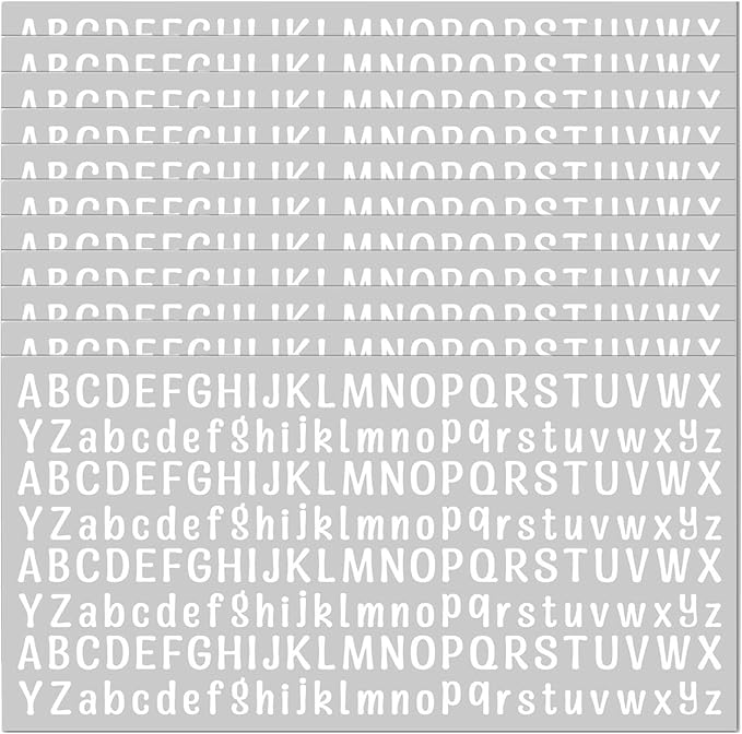 10 Sheet Small Letter Stickers, 1/2 Inch Self Adhesive Alphabet Stickers, Cute Vinyl
