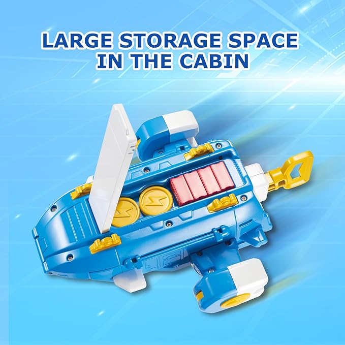 Super Wings Avión Mini Set con Figura Jett Transformable miniatura 6