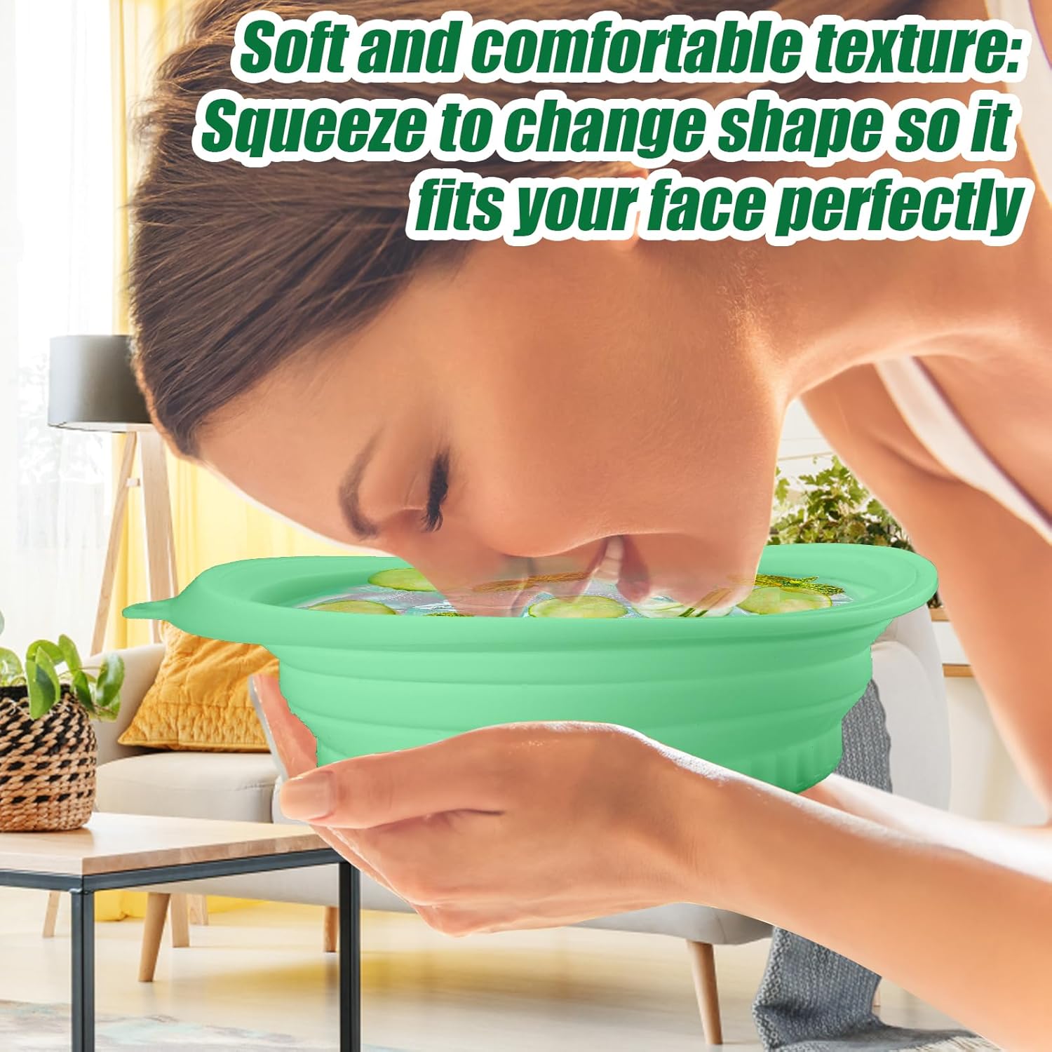 Palksky Face Bowl for Ice with Built-In Icetray, Silicone Ice Facial Folding Washbasin, Facial Plunge Bowl, Face Icebath at Home - Image 4